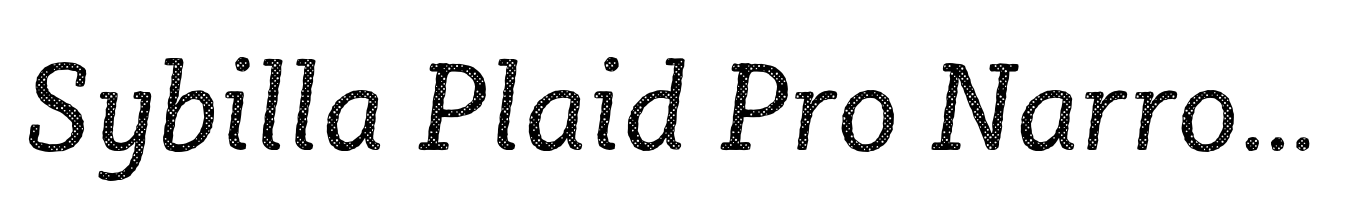 Sybilla Plaid Pro Narrow Book Italic